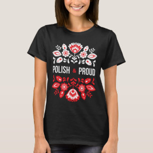 T-shirt Polonaise et Fleurs Fières Pologne Polska