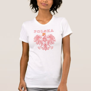 T-shirt Polska Avec Aigle Rouge Polonais
