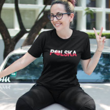 Polska Pologne Drapeau Femmes T Chemise