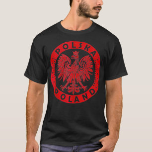 T-shirt Polska Polonais Aigle Vintage Perdu Manteau Pologn