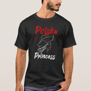 T-shirt Polska Princesse Polonaise Fille Pologne Lèvres ro