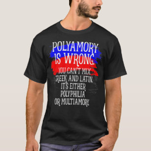 T-shirt Polyamory A Tort Fierté Polyamorée Funny Poly Lo