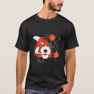 T-shirt Polygon Red Panda Minimal
