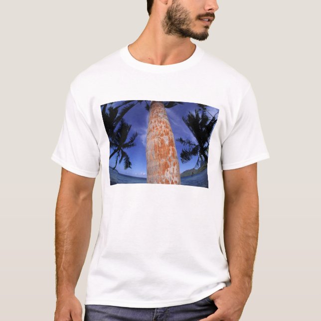 T-shirt Polynésie française, Bora Bora, Palmiers (Devant)