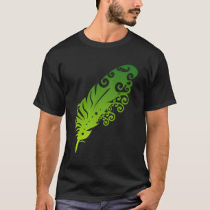 T-shirt Polynésie Maori Feather Tribal Tattoo Nouvelle-Zél