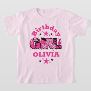 T-shirt Pom-pom girl Anniversaire Fille chemise Cheer Part