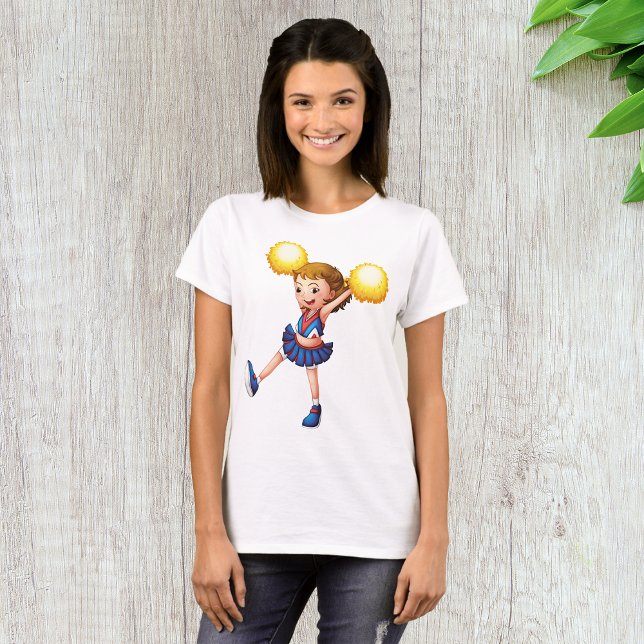 T-shirt Pom-pom girl Avec Des Poms De Pom Jaune (Créateur téléchargé)