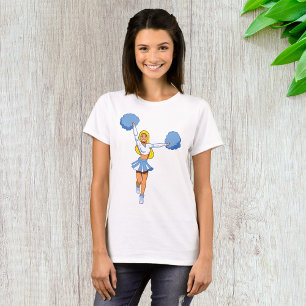 T-shirt Pom-pom girl Avec Pom Pom Bleu