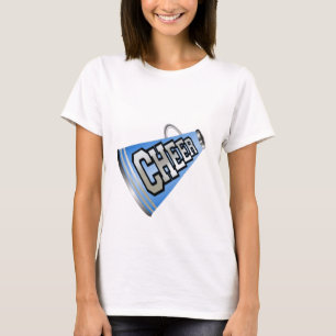 T-shirt Pom-pom girl bleu mégaphone