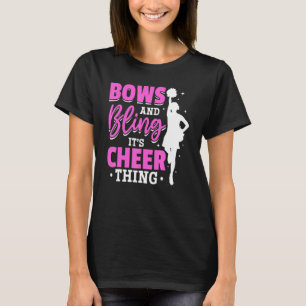 T-shirt Pom-pom girl Cheerled Bows and Bling It´s Cheerled