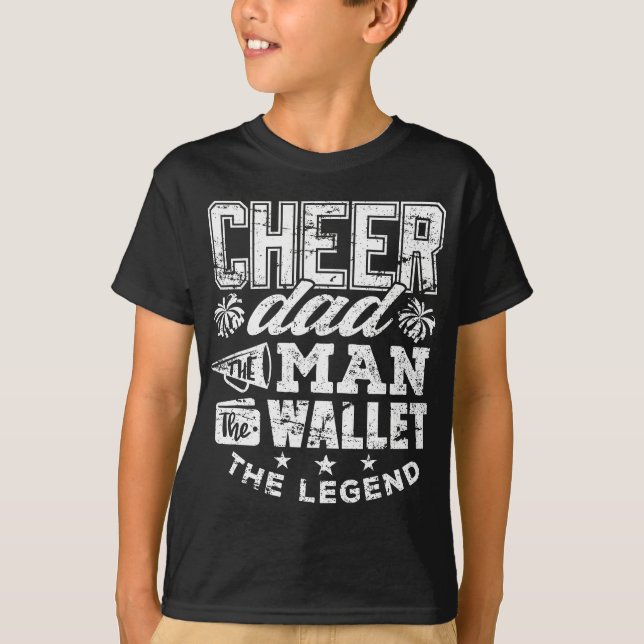 T-shirt Pom-pom girl Dad Man Wallet Legend Funny Cheval Pa (Devant)