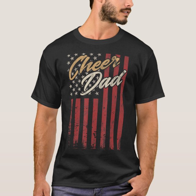 T-shirt Pom-pom girl Papa Cheval Papa American US Flag Sch (Devant)