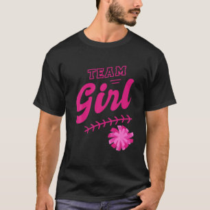 T-shirt Pom Poms Team Girl Baby Gender Reveal Party