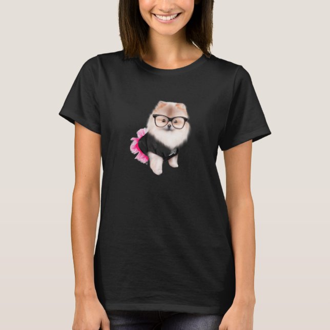 T-shirt Pomeranian dog spitz toy dog puppy (Devant)