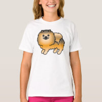 Pomeranian Sable Orange Chien de Dessin Animé Mign