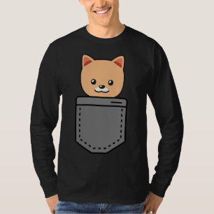T-shirt Poméranien dans Pocket drôle mignonne chiot Big Ha