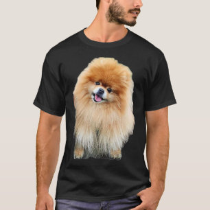 T-shirt Poméranien mignon Chien Chien Tête Tilt