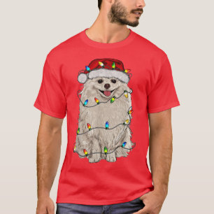 T-shirt Poméranien sapin de Noël Amoureux des chiens de py