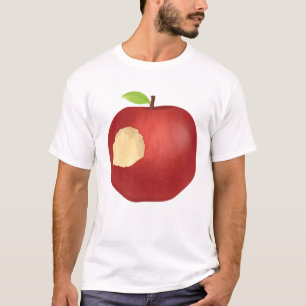 T-shirt Pomme à morceau rouge