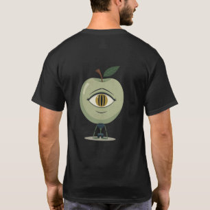 T-shirt Pomme Alien – Art de personnage de fruit mignon bi