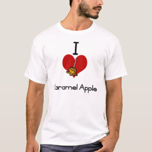 T-shirt Pomme de caramel du l'amour-coeur I