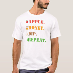 T-shirt Pomme de miel trempe répétée
