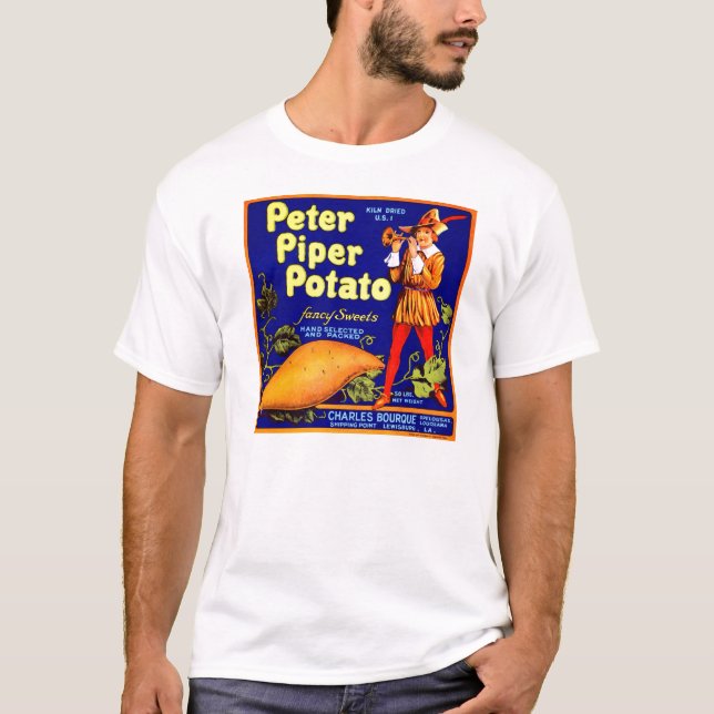 T-SHIRT POMME DE TERRE DE JOUEUR DE PIPEAU DE PETER (Devant)