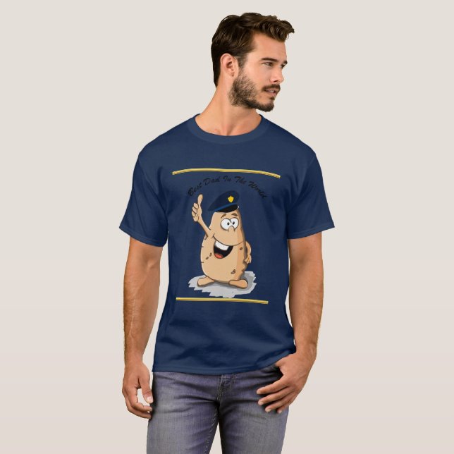 T-shirt Pomme de terre de l'officier de police avec un cas (Devant entier)