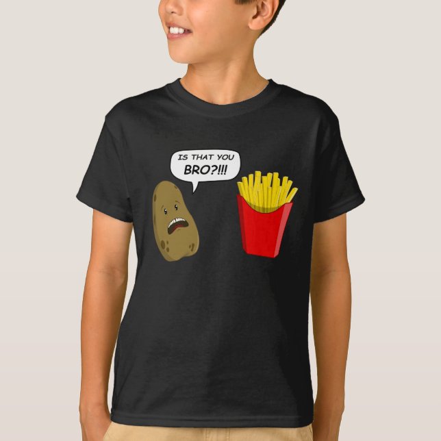 T-shirt pomme de terre et fritures (Devant)