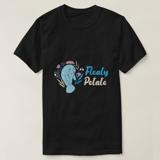 T-shirt Pomme de terre flottante Chubby Sirène Vache de me (Design devant)