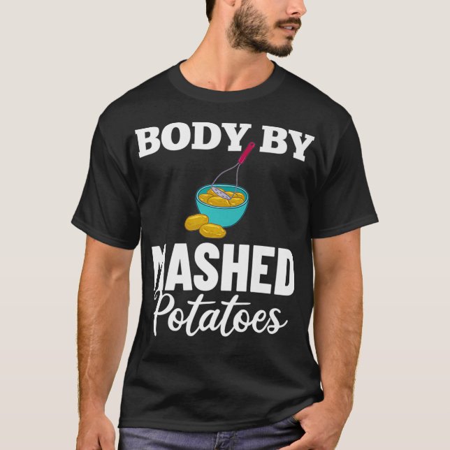 T-shirt Pomme de terre hachée Recette d'ail Pommes de terr (Devant)