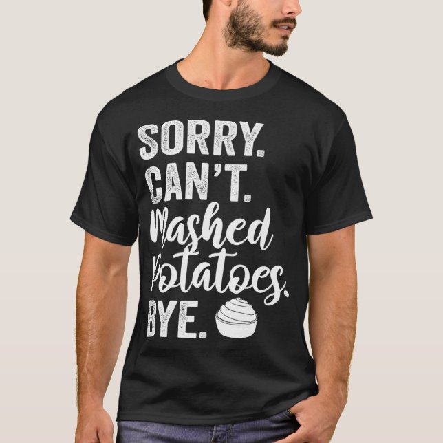 T-shirt Pomme de terre hachée Recette d'ail Pommes de terr (Devant)
