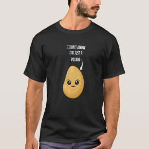 T-shirt Pomme de terre végane jeu de mots sur la nourritur