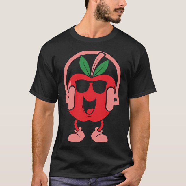 T-shirt Pomme Fruit Cute Fruit Picket Panier (Devant)