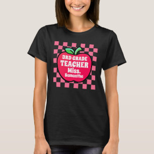 T-shirt Pomme personnalisée Nom de l'enseignant de troisiè