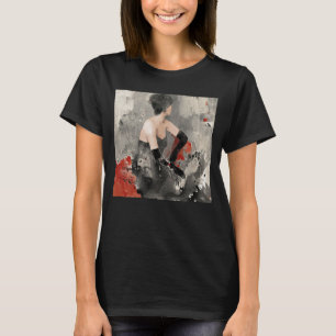 T-shirt Pomme sauvage Vintage Watercolor Woman