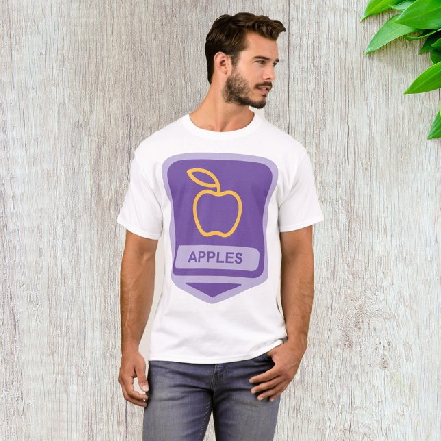 T-shirt Pomme violette Badge Conception Fruit Lover (Créateur téléchargé)