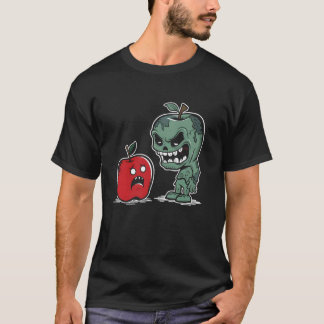 T-shirt Pomme Zombie - Amoureux Éffrayant Zombie Halloween