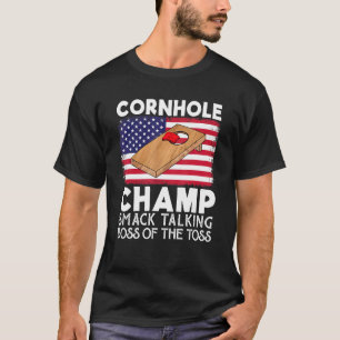 T-shirt Pommeau De Champ De Cornhole Qui Parle Boss De Tos