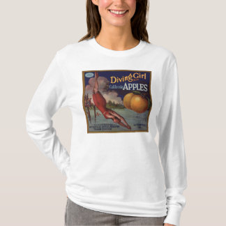T-shirt Pommes de fille de plongée