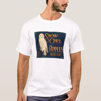 T-shirt Pommes de marque de hibou de neige