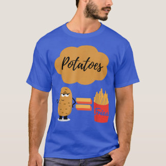 T-shirt Pommes De Terre Cutes Et Fries Françaises