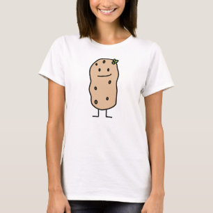 T-shirt Pommes de terre de sourire mignonnes heureuses de
