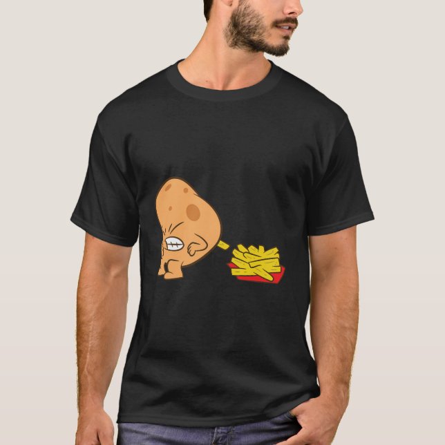 T-shirt Pommes De Terre Et Frites Françaises (Devant)