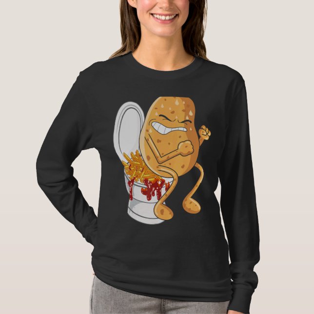 T-shirt Pommes de terre frites frites frites fruits pommes (Devant)