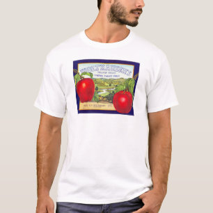 T-shirt Pommes de vallée de Yakima - étiquette vintage de