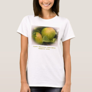T-shirt Pommes vertes fraîches avec une frontière agitée