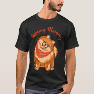 T-shirt Pommy Mommy Cute Brown Pomeranian German Spitz