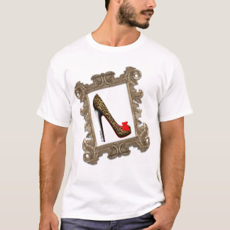 T-shirt Pompe encadrée de stylet de léopard
