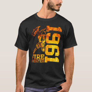 T-shirt Pompier 1961 61 ans Brigade d'incendie 61e naissan